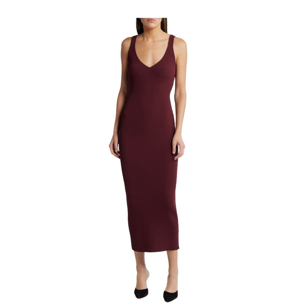 Good American Virgo Sleeveless Rib Sweater Dress NWT Size 4XL